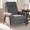 Baxton Studio Halstein Mid-century Modern Grey Upholstered Lounge Chair 143-8139 - alternate 10